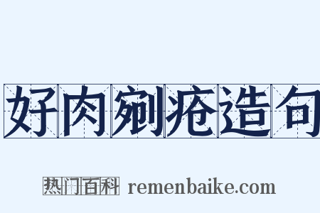 好肉剜疮造句是什么意思的图片